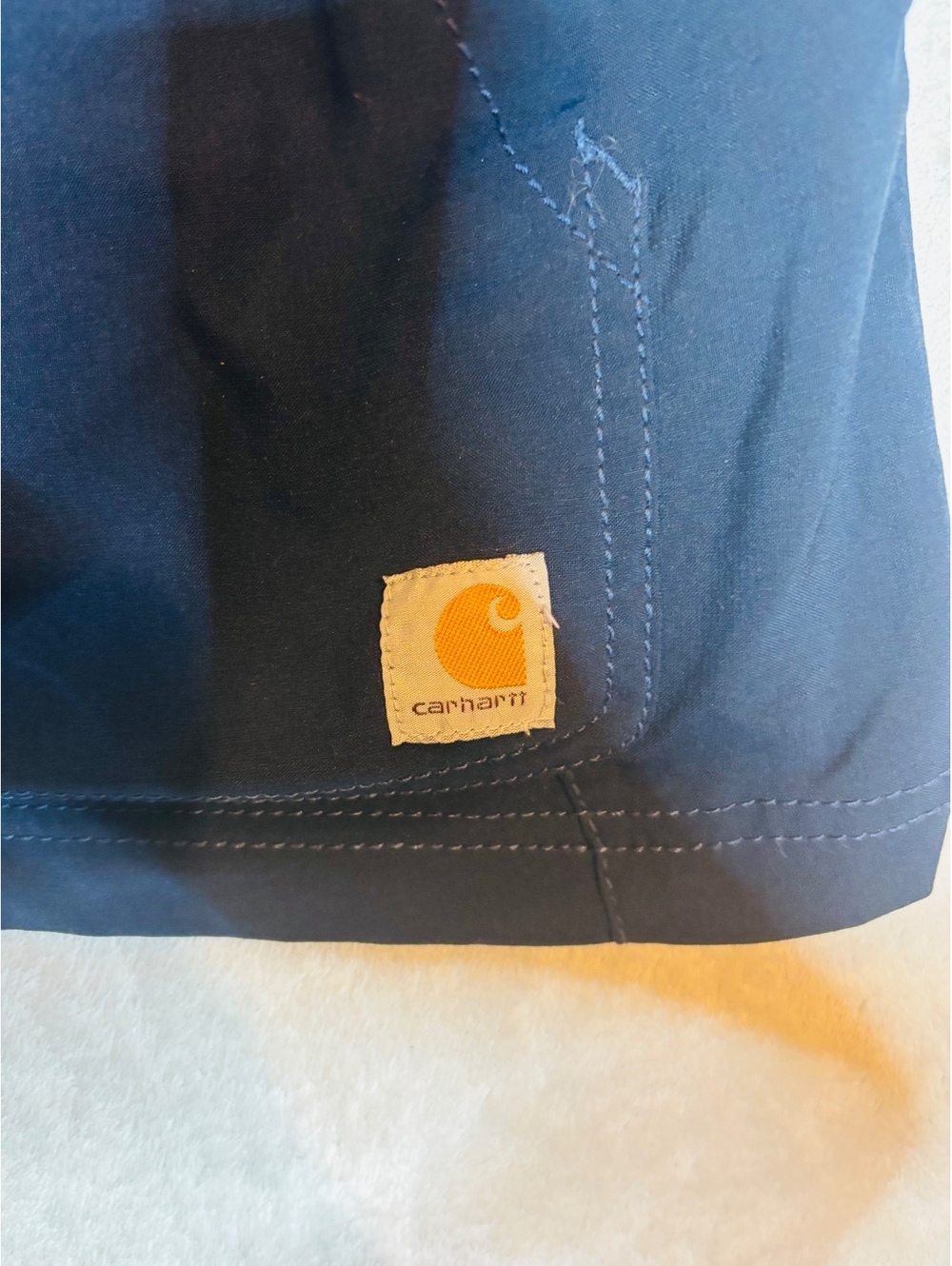 Carhartt Jacket Womens Medium Blue Scrub Softshell Rugged Flex Fleece Modern Fit - Picture 5 of 8